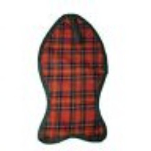 Lot Of 2 Pet Christmas Stocking Dog Bone Cat Fish Tartan Plaid Shape Hanging Foo - Picture 7 of 10